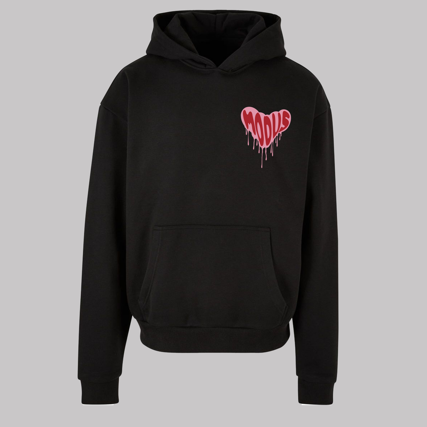 Heart Drip - Black Hoodie - Oversized