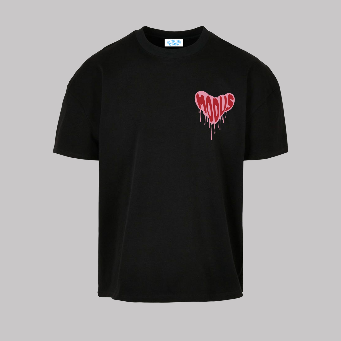 Heart Drip - Black - Oversized