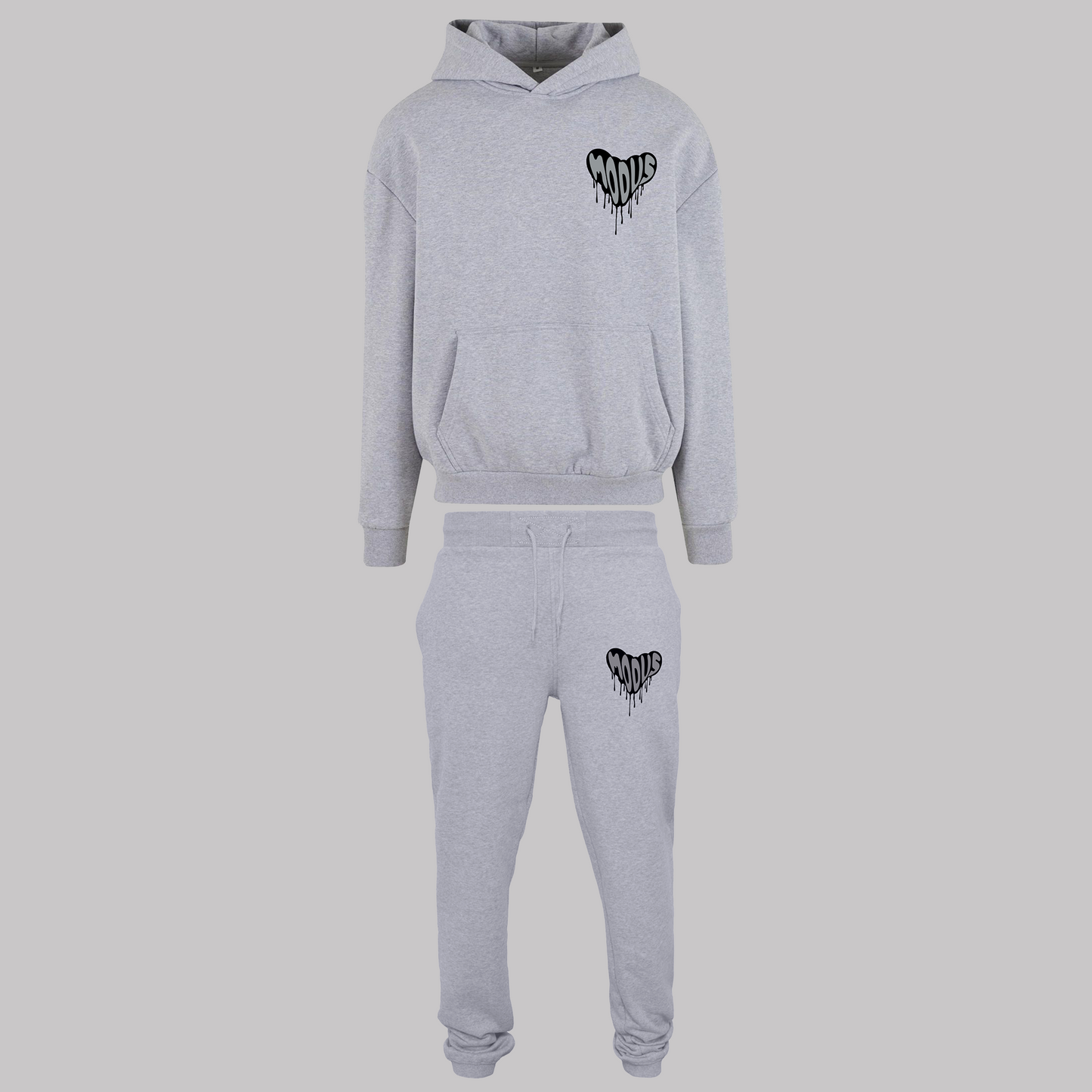 Heart Drip - Grey/Black - Tracksuit