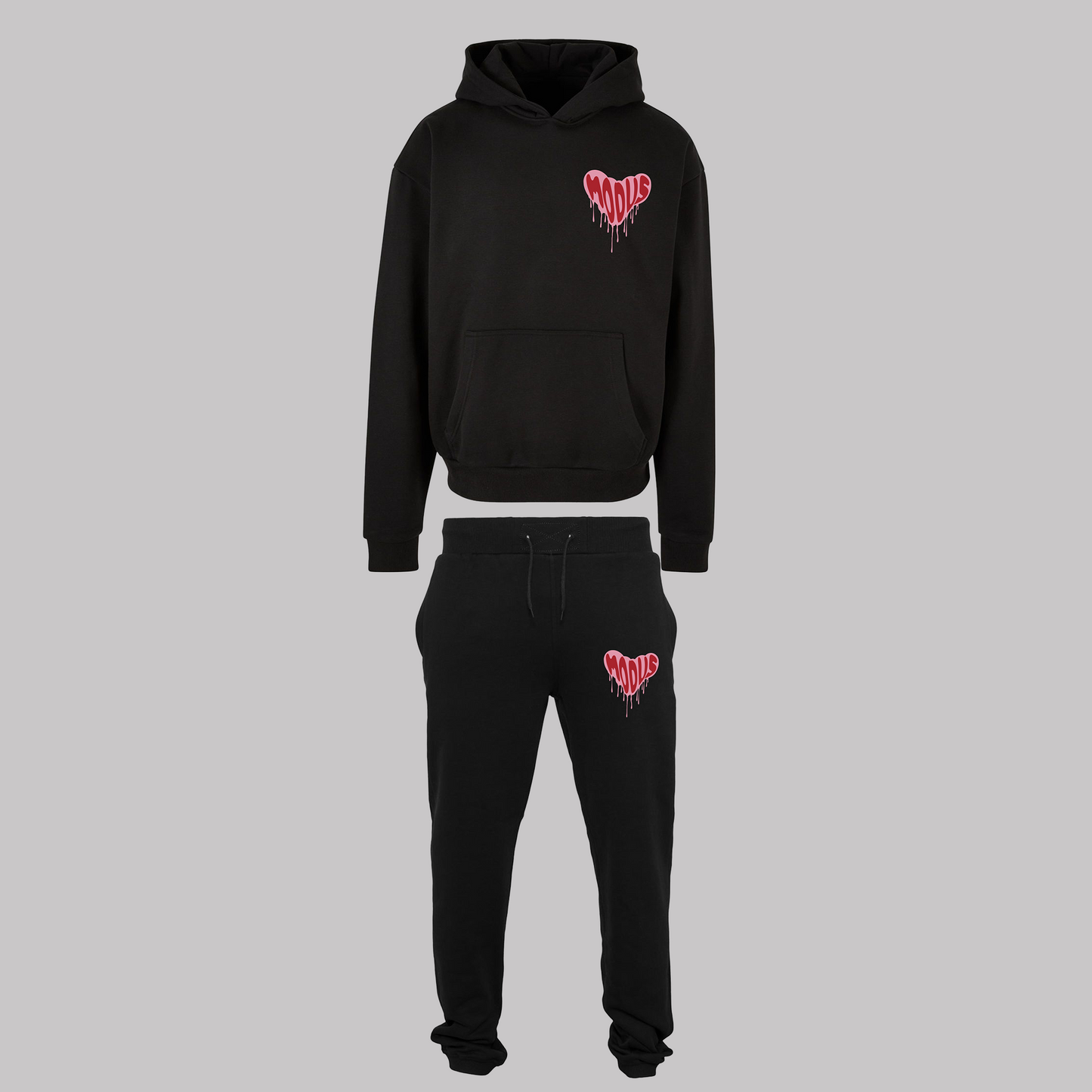 Heart Drip - Black/Red - Tracksuit
