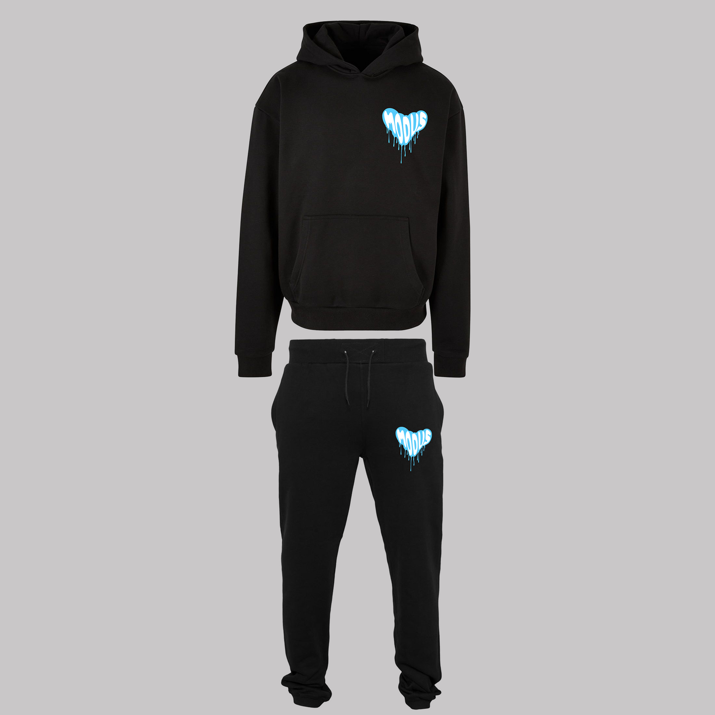 Heart Drip - Black/Blue - Tracksuit