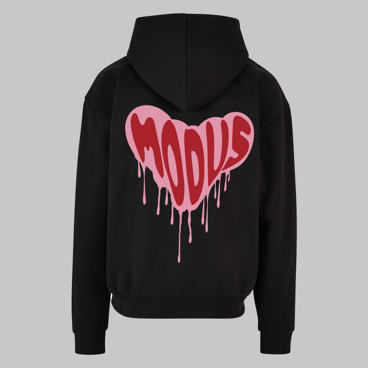 Heart Drip - Black Hoodie - Oversized
