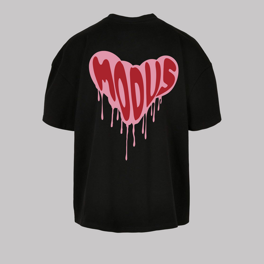 Heart Drip - Black - Oversized