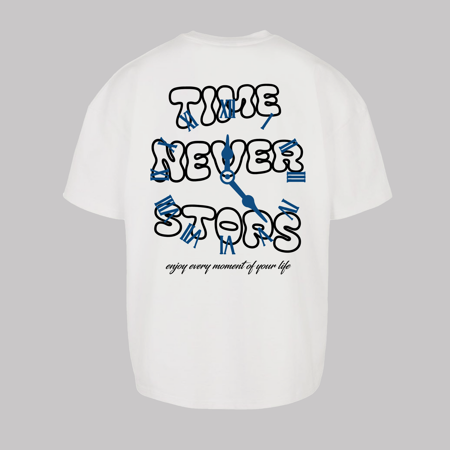 Time Never Stops - White  - Oversized