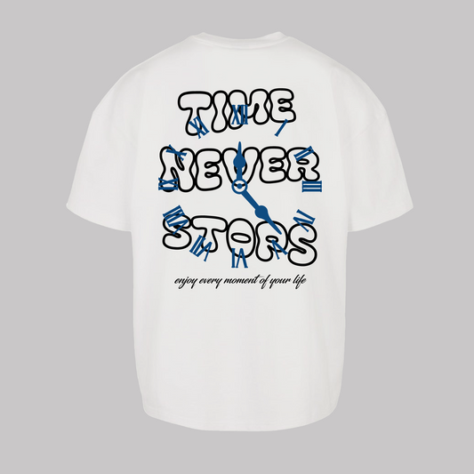 Time Never Stops - White  - Oversized