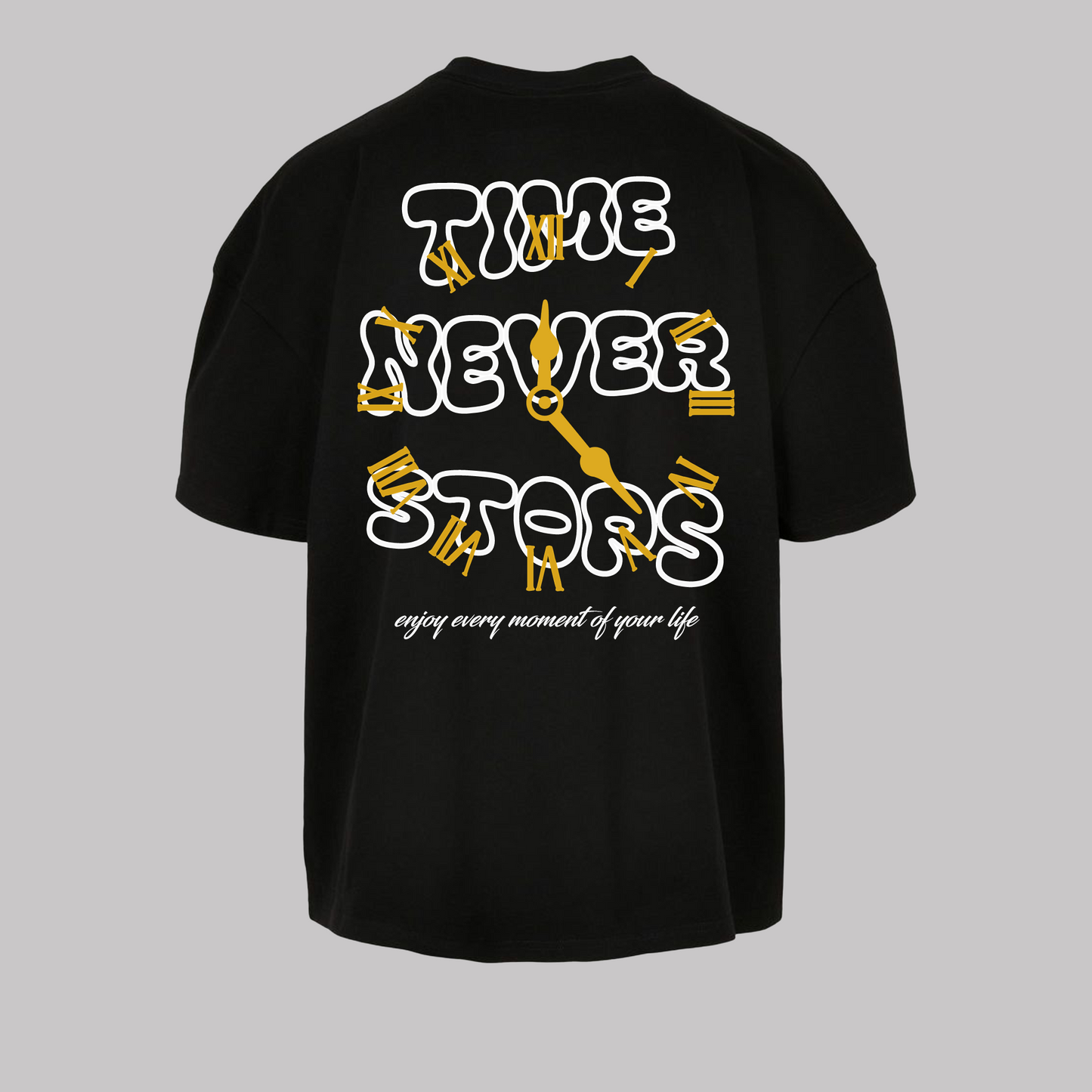 Time Never Stops - Black - Oversized